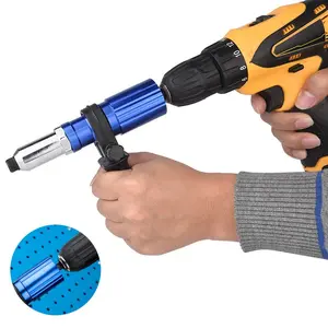 Electric Rivet Gun Upgrade Model, Core Pull Riveting Conversion Head, Nail Pulling Gun Tip, Aluminum Alloy Pin Hammer, Hardware, Tool