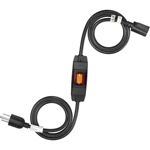 L-PSP003  1875W Outdoor Extension Cord with Waterproof Switch 6 Feet