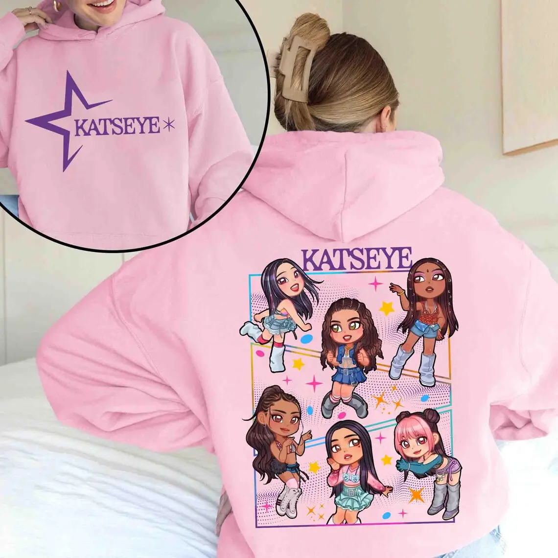 Katseye Kpop Graphics 2 Side Sweatshirt, Beautiful Chaos Shirt, Gnarly Tee, Music Gift for Fans