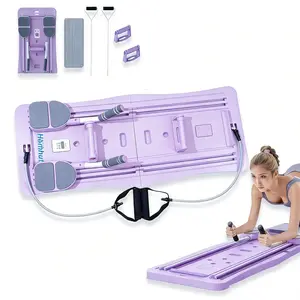 300LBS Load-bearing Pilates Training Board, Foldable Home Fitness Equipment for Core Stability & Full Body Workout
