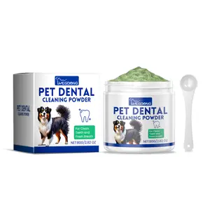 Dog Teeth Cleaning Powder, Gentle Tartar Removal Solution Infused with Peppermint Extract, Easy-to-Use Breath Freshener for Dogs,summervibes
