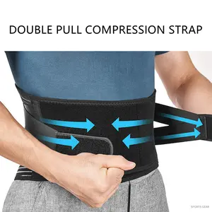 Double-Pull Lumbar Support Belt For Men And Women, Orthopedic Waist Corset, Spine Decompression Waist Trainer, Support For Back Pain Relief Black