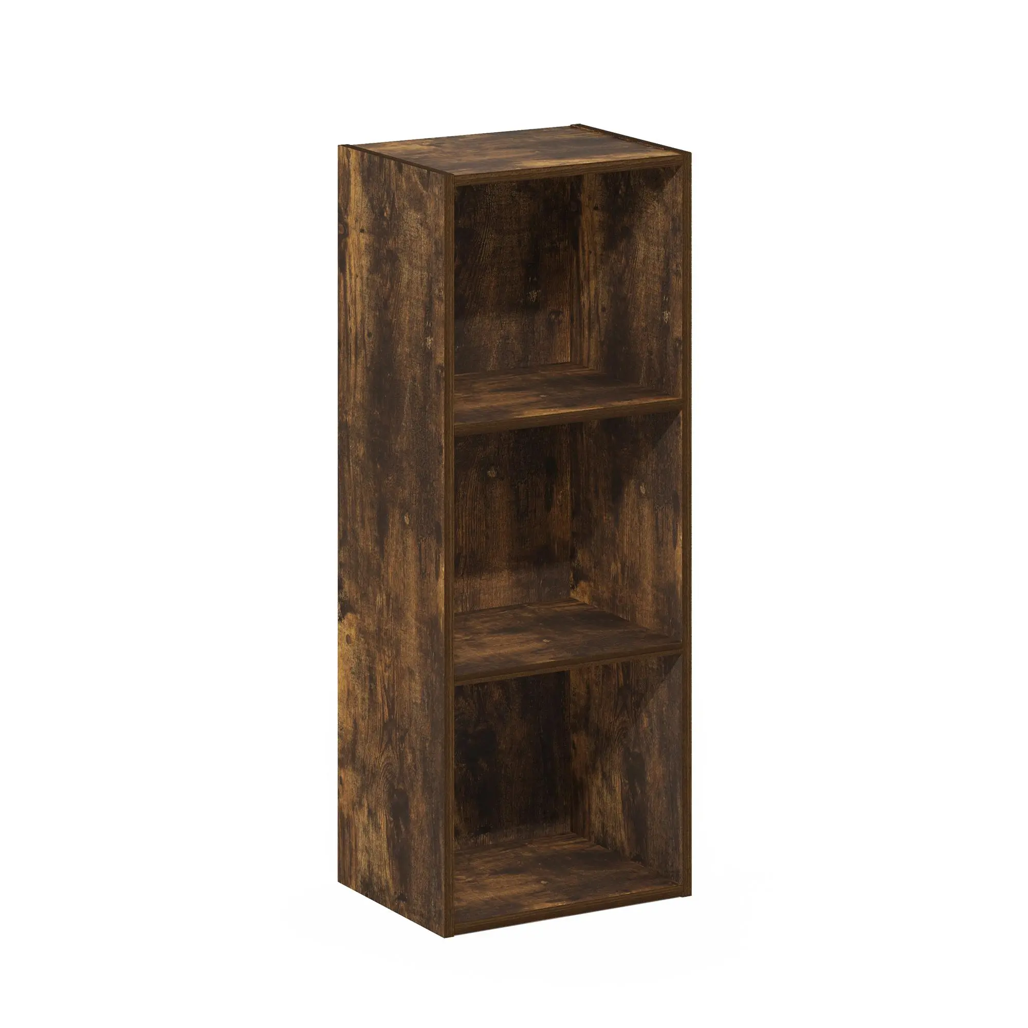 LUDER 3-Cube Open Shelving Bookshelf - Sturdy, Compact, Contemporary, Space-Saving, Easy Assembly, 9.3x12x31.5 in, Assembly Required, for Living Room, Home Office