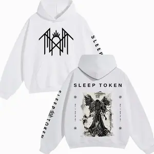 Sleep Token Unisex Hoodie for Autumn Winter Thick Warm Sleep Symbol Fan Style Retro Print Versatile for Ins Street Style Couples Outfits Top Choice for Boyfriend Gift Fabric Menswear Casual Fit RYR