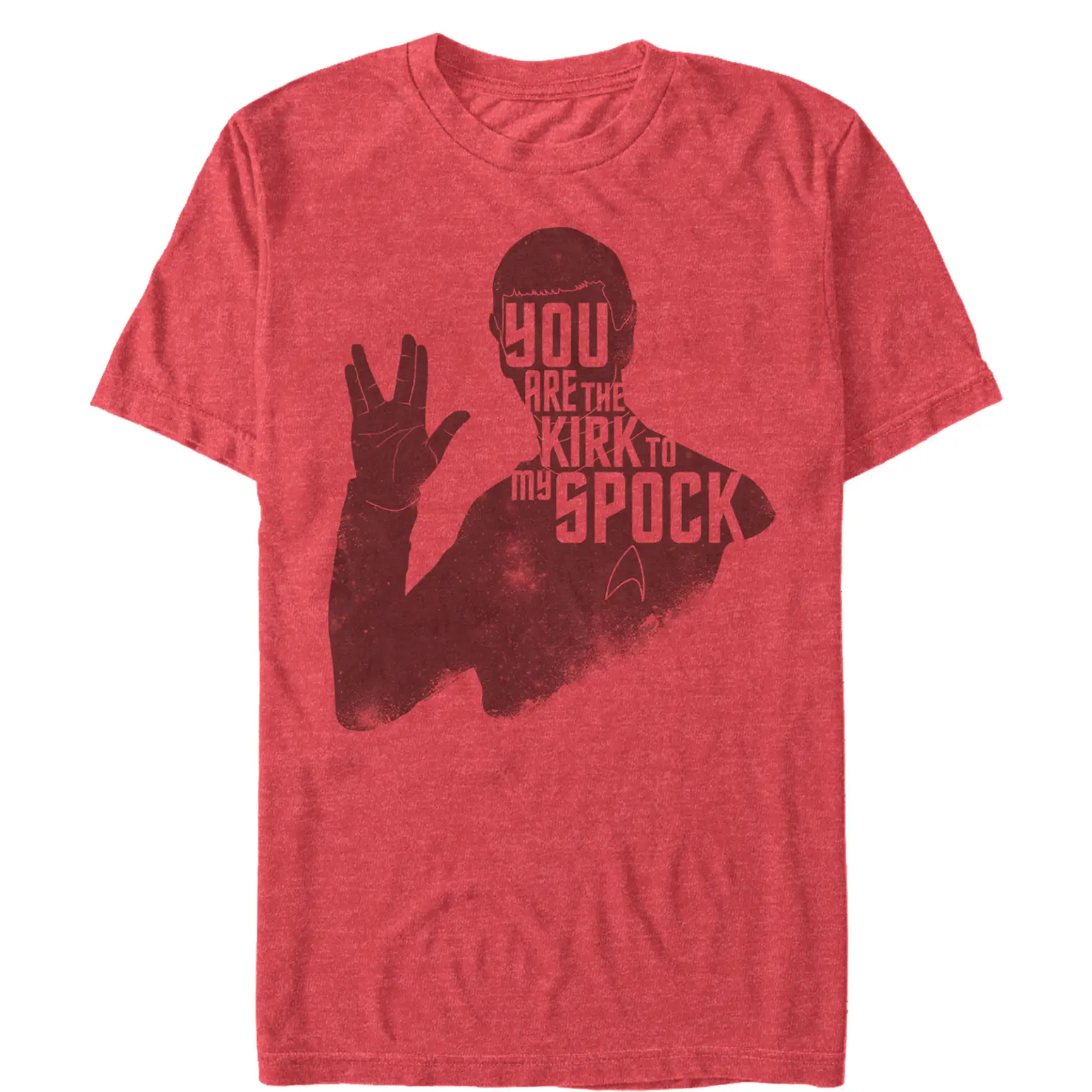 Men's Casual Short-Sleeve Star Trek: The Original Series Valentine's Kirk to My Spock Fashion T-Shirt - Daytime Wear Top, Shortsleeve