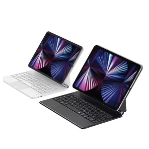 For iPad PRO 2024/2025 protective case with keyboard, Wireless tablet keyboard, multi touch touchpad, flip cover holder, Magnetic pen holder, 2 Bluetooth channels, 11-inch