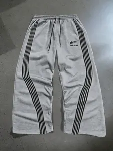Men's Letter & Striped Print Drawstring Waist Fitted Pants, Casual Comfy Breathable Pocket Activewear Athletic Jogger Pants for Daily Wear, Men's Trousers, Casual Sports Trousers for All Seasons, Clothes, Athleisure Casual Bottoms
