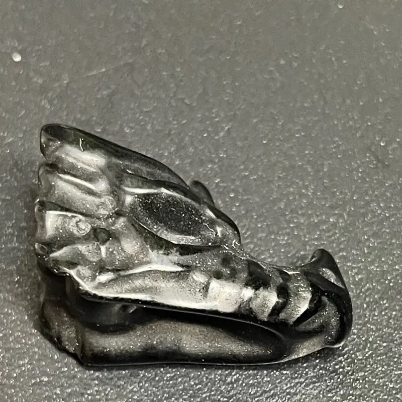 Dragon Head Crystal Carving | 1 Inch Small Gemstone Dragon Figurine | Random Unique Crystal Material | Genuine Crystal Carving | High Vibration Crystals | Healing Stone Collectible | Intuitively Chosen Gem Dragon | Crystal Gem Figurine