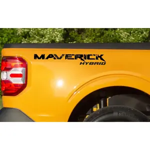 Ford Maverick Hybrid Vinyl Decal Sticker 2Pcs, Bedside Truck Decal calcomanía , Maverick distressed decal
