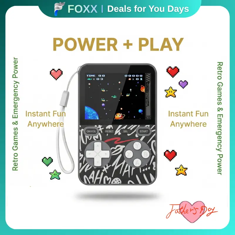 【2026 NEW】V99 Miro Multifunctional Power Bank Gaming Console – 5000mAh Compact Design for Mobile Devices & Smartphones – Travel, Home Fun, On-the-Go Gaming, Portable Entertainment, Ideal Gift for Gamers & Tech Lovers