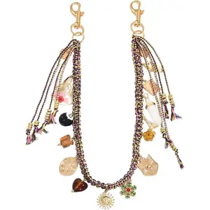 Beaded Rope Bag Charm, Woven Keychain Dice Pouch, Handbag Accessories Pack, Extension Chain, Women's Handbag, Purse Accessories, Bag Pendant (a)