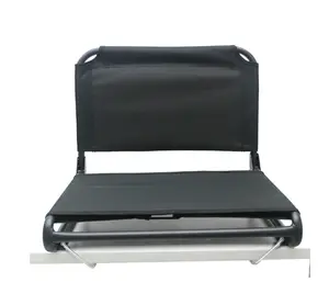 Black Extra Wide Stadium Seat with Hooks for Seating and Comfort