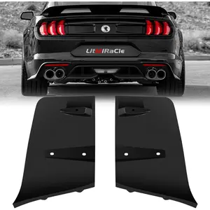 Rear Bumper Diffuser Valance Aero Foil Kit for 2018 2019 2020 2021 2022 2023 Mustang GT Accessories, Black,2PCS
