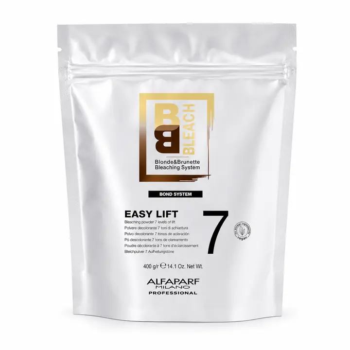 Alfaparf BB Bleach 7 Easy Lift Bond System Hair Treatment Powder - Smooth, Fragranced, Water-Based, Mineral Oil-Free, Bleaching