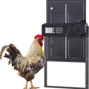 Automatic Chicken Coop Door, Smart Timer Control, Anti-Trap Sensor, Electric Poultry Gate, Suitable for Farm Use, Durable Design, Chicken Coop Accessories