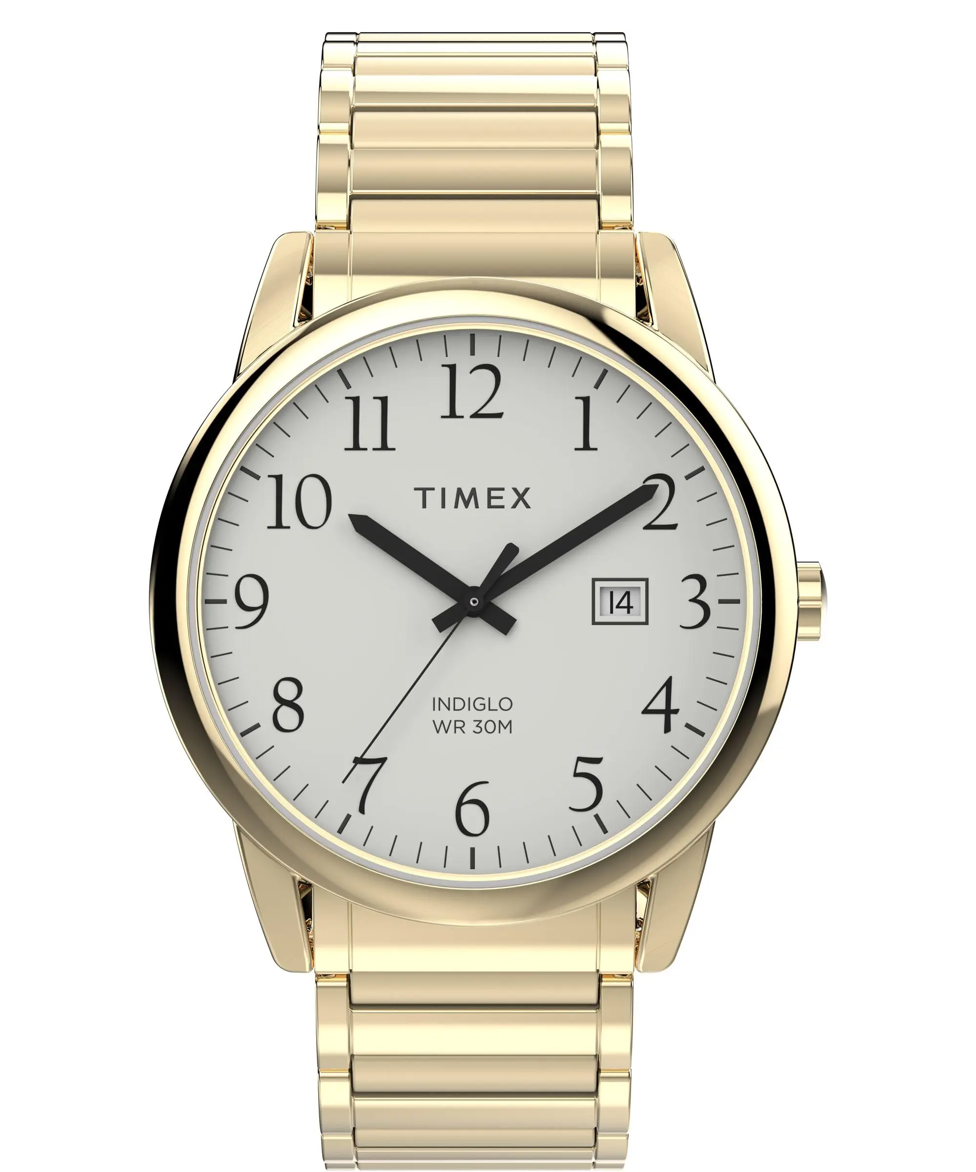 Timex Men's Easy Reader 40mm Watch - Gold-Tone Expansion Band White Dial Gold-Tone Case