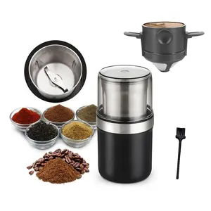 200W Electric Coffee Grinder for Fast Grinding-Perfect for Beans, Spices, Nuts & More. Compact and portable, As a food processor and mixer for all your kitchen needs, Multi-Function Grinding Tools、