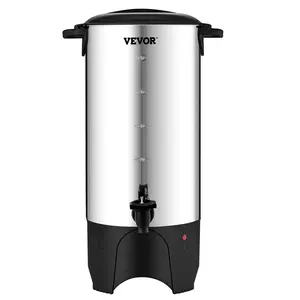 VEVOR Commercial Coffee Urn,  , different capacities Stainless Steel Large Coffee Dispenser, 1000W 110V Electric Coffee Maker Urn For Quick Brewing, Hot Water Urn with Detachable Power Cord for Easy Cleaning, Silver