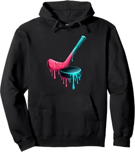 Ice Hockey Drip For Boys Ice Cream Drip Feel The Drip Hockey Pullover Hoodie YOUTH BOYS Hoodie Cotton Fabric