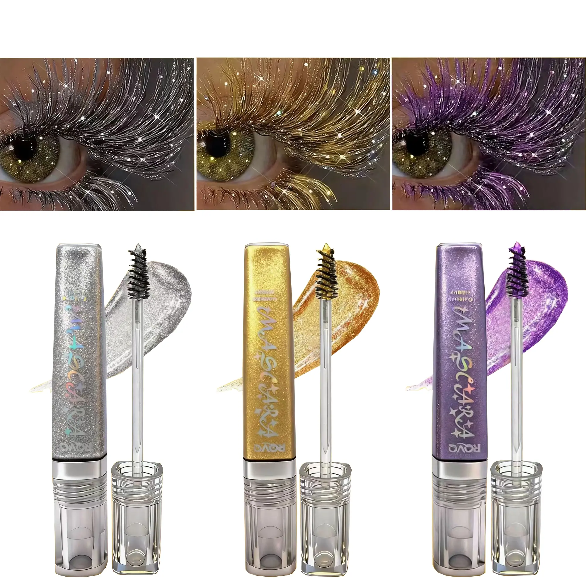 Shiny, Lengthening mascara, waterproof, anti smudge, durable, natural makeup effect
