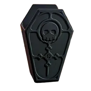 Gothic Coffin-Shaped Home Organizer - ABS Plastic Decorated Cosmetic Organiser with Deep Well for Vanity Makeup, Shadowed Craft Themed Hidden Storage Box for Home Supplies, Hidden Cosmetic Organisers