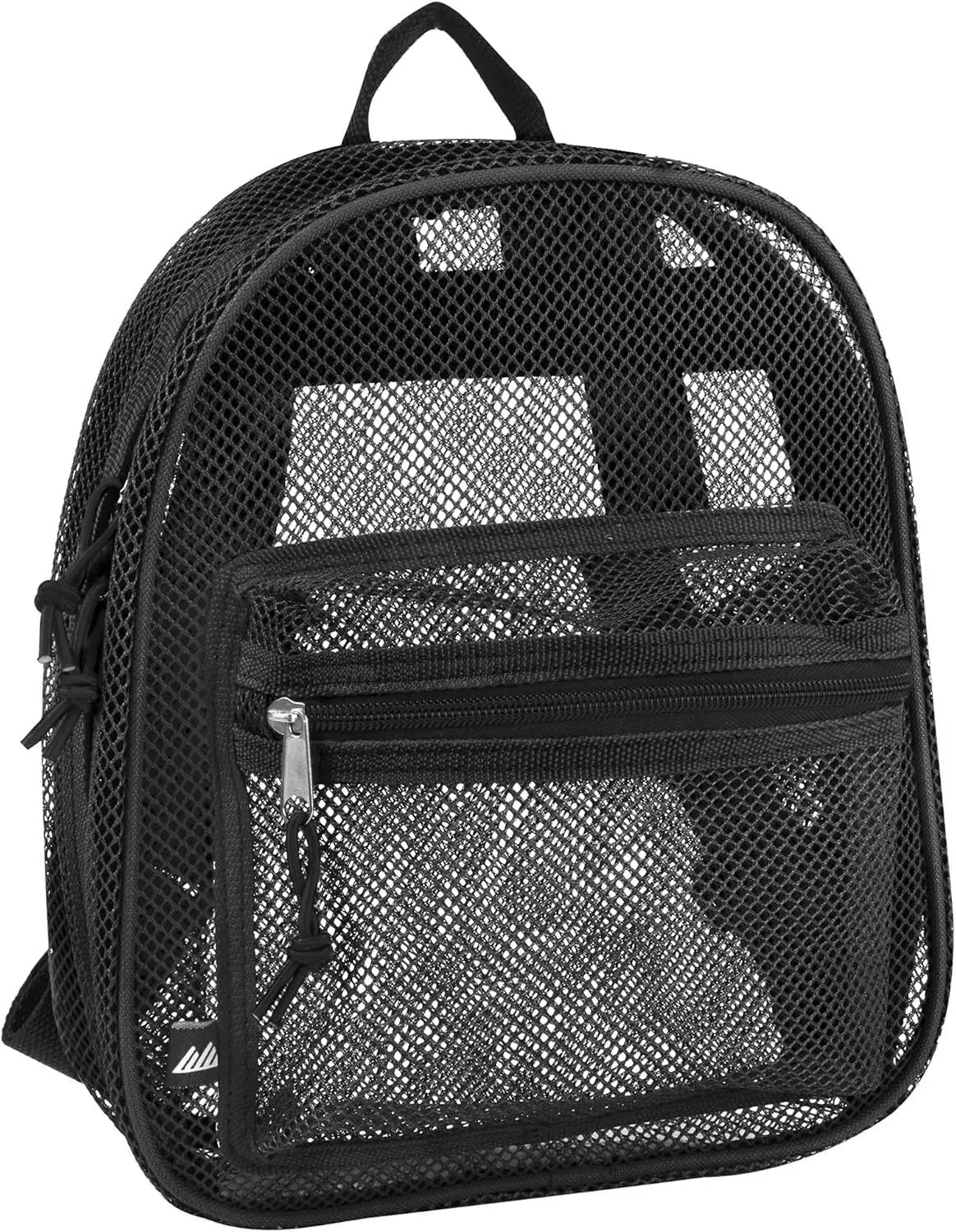 Summit Ridge 11-Inch Transparent Mesh Mini Pack for Women - Adjustable Strap Mesh Fabric Backpack for Back to School, Classroom, Beach Gear