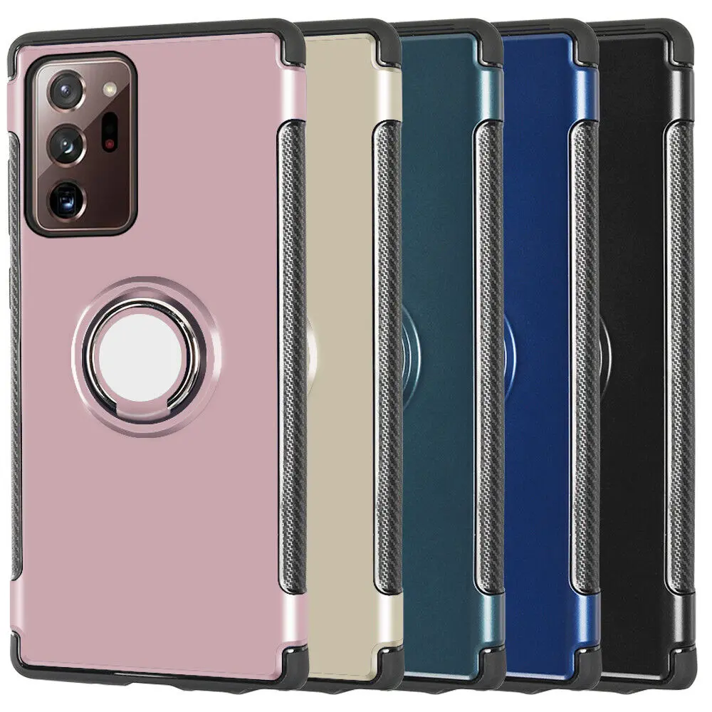 For Samsung Note 10/Note 20/Note 9/S9/S20/S10 Ring Stand Holder Shockproof Case