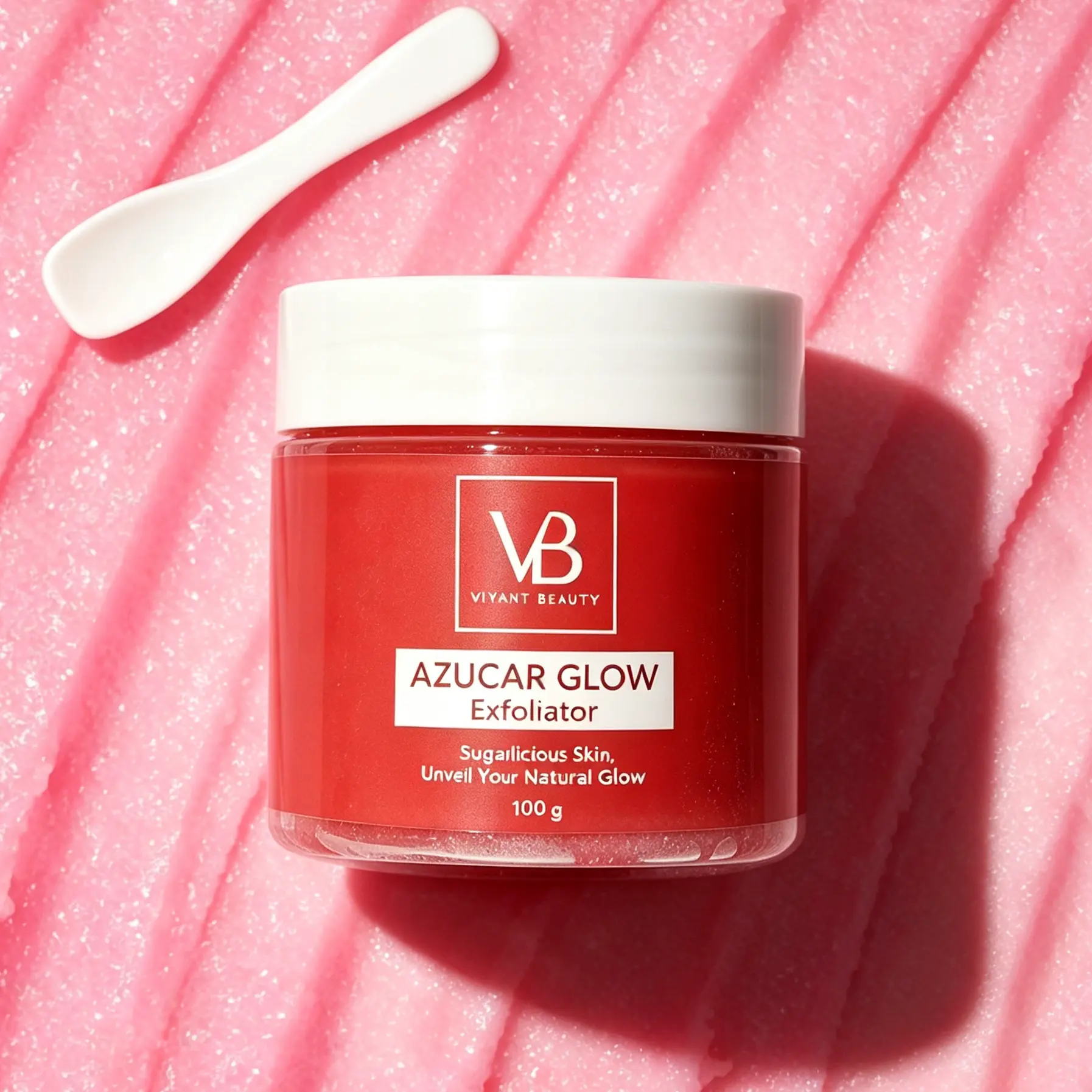 VB BLANQUEACULOS AZUCAR GLOW Exfoliant & Brightening Sugar Scrub Hydrating Exfoliating Facial Cleanser for Smooth Skin 100g