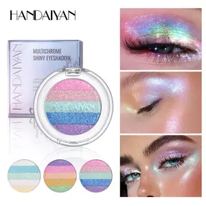 5-Color Multichrome Shiny Eyeshadow Palette, Chameleon Highlighter Pigment, Long-Lasting Smudge-Proof Glitter Eyeshadow for Face & Body