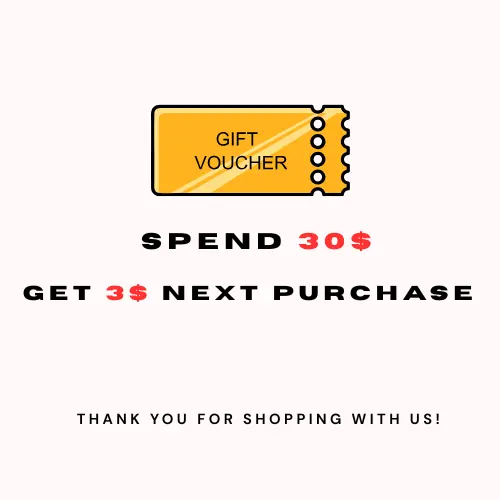 Spend 30$, Get 3$ Off For Your Next Purchase