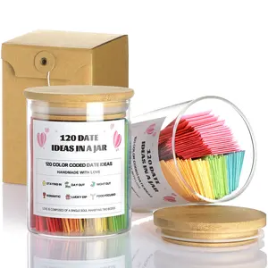 120 Date Ideas In A Jar Color Coded Date Ideas Budget-friendly Date Jar Wedding Anniversary Bridal Shower Newlyweds Present for Couples Funny Gift Candy Bag Party Favors Decor Birthday Gift Baskets Birthday Gifts Basket