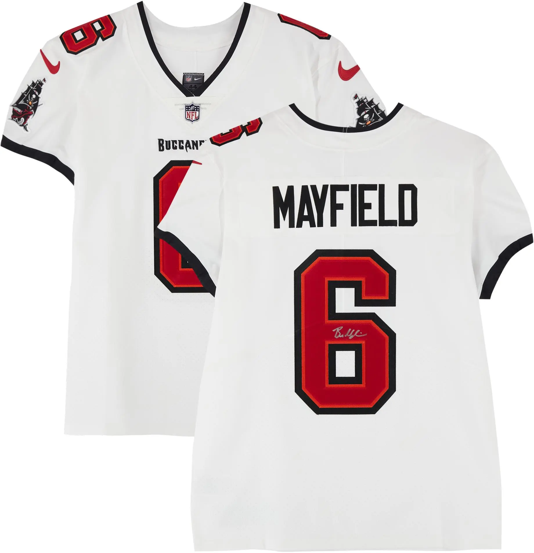 Baker Mayfield Tampa Bay Buccaneers Autographed White Limited Jersey - Fanatics Authentic Certified