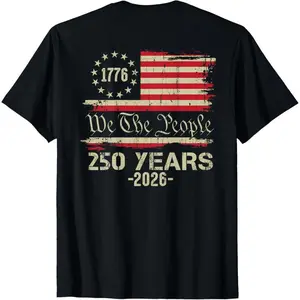 250 anniversary Years American Flag - Front and Back T-Shirt