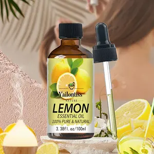 Lemon Essential Oil Humidifier Air Freshener 100ML, Plant Extracted, Relieves Fatigue, Improves Air Quality, Suitable for Bathroom, Living Room, Bedroom