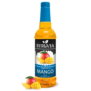 Syruvia Sugar-Free Mango Syrup, 25.4 fl oz – Premium 0-Calorie Coffee Flavoring, Kosher & Gluten-Free. Perfect for Drinks, Sodas, Shakes & Desserts