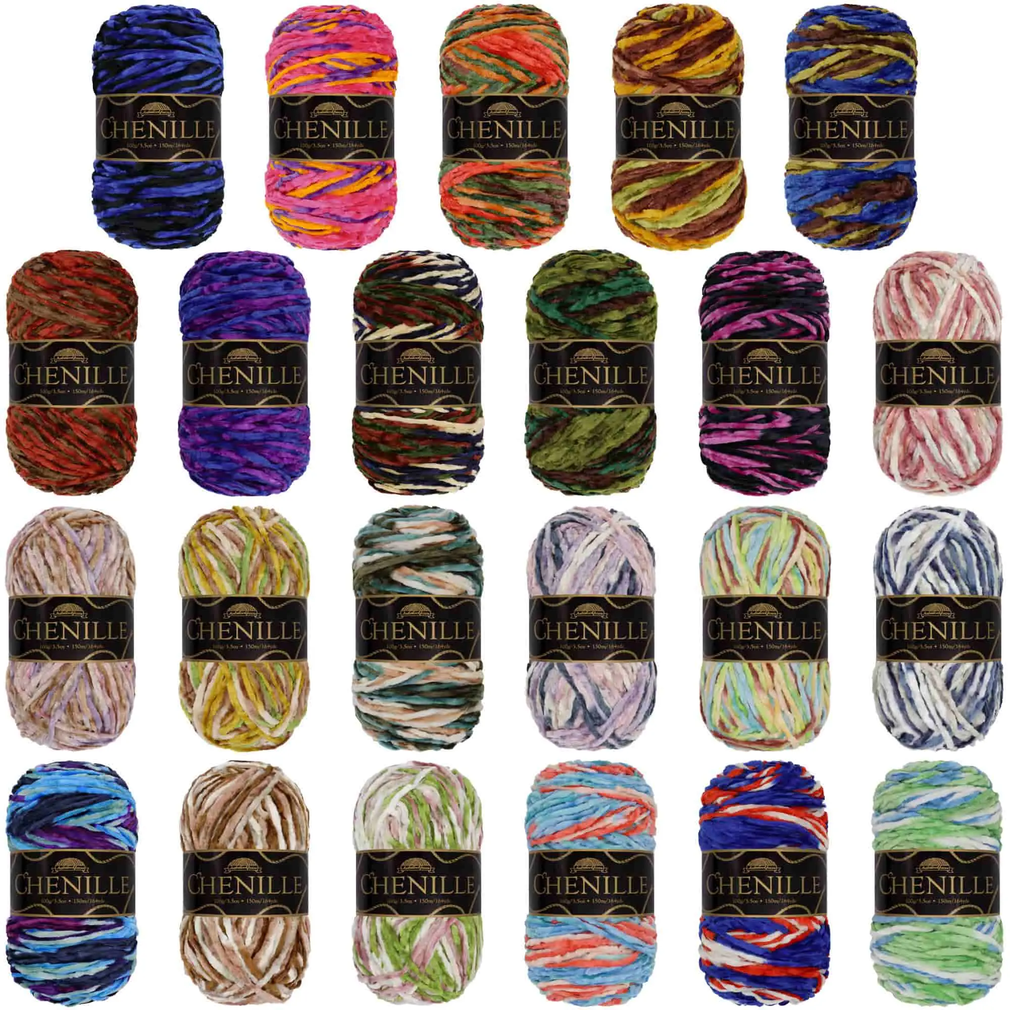 Chenille Yarn: Variegated Packs Chenille Yarn: Variegated Packs