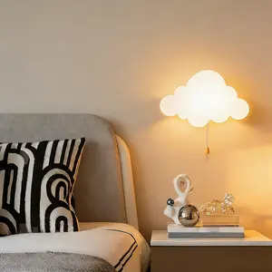 LED Cloud Wall Lamp, Battery Powered Bedroom Hanging Light, Warm Bedside Lamp, Ambient Night Lamp, Home Decor Lighting, Ambient Decoration Lamp, Ideal Family Gift (no Batteries)
