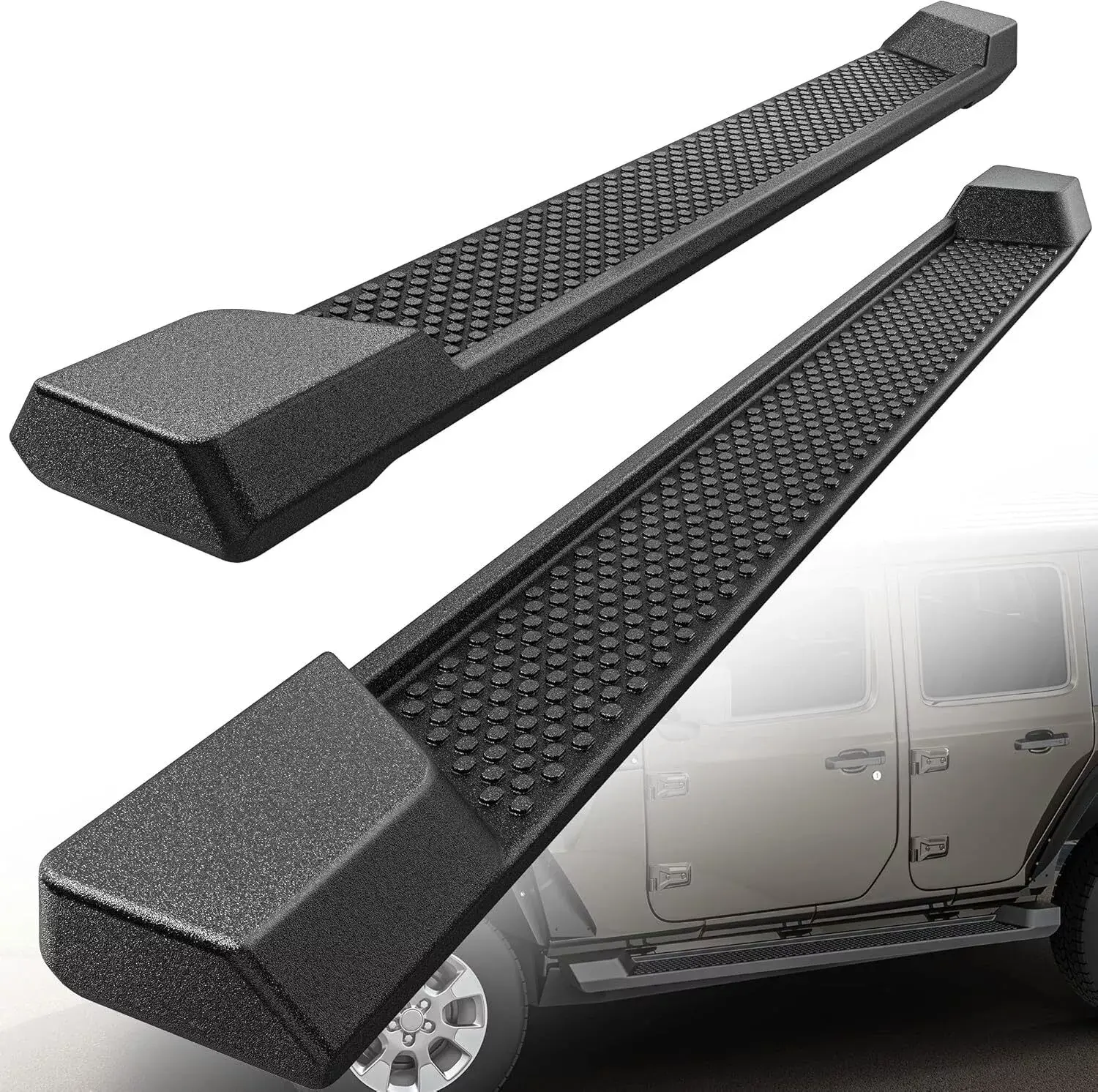 YITAMOTOR 6 inches Running Boards, Side Steps fits for 2007-2018 Jeep Wrangler JK 4 Door