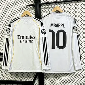 25-26 New  Mbappe White 10 Long Sleeve Soccer Jersey