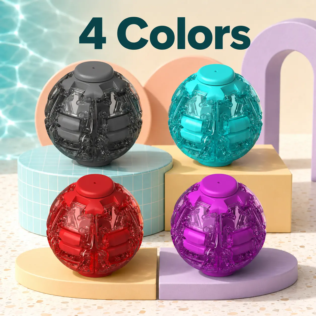 Press-to spin transforming fidget ball, smooth spinning sensory gyro toy, stress relief desk gadget, anxiety relief fidget spinner