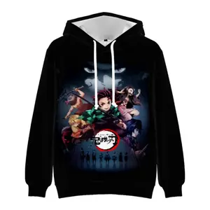 Anime Demon Slayer Oversized Hoodies Women's Men's Clothing Aesthetic Anime Demon Slayer Hoodie Jacket Kids Sweatshirt Pocket Pullover Winter Tops Sweater Gift for Children Youth Adult Family And Friends Birthday Anniversary Holiday Christmas Halloween