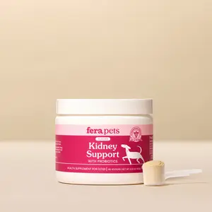 Fera Pets Kidney Support for Dogs – Vet‑Formulated Powder Supplement with Astragalus, Rehmannia, Cordyceps & Probiotics