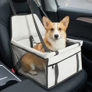 PetSafe & Travel Essentials | Durable Polyester Car Front Seat Dog Basket - Scratch-Resistant Pet Mat for Travel, with Side Pockets and Seat Belt Cover for Secure Transport, Dog Car Sea