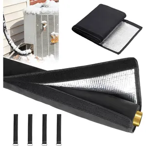 4 Layers HVAC Copper AC Line Pipe Insulation Cover Outdoor 72in x 10.2in, 600D Waterproof Portable AC Hose Insulation Sleeve, Foam Insulation Duct Mini Splits Water Pipe for All Season