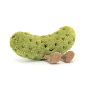 Amuseables Pickle - Soft and Huggable Medium-Sized Stuffed Toy, Cute Pickle Plushie, Fun Gift Idea for Kids, Birthdays, and Collectors, Keychain Toy