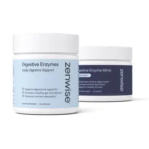 Zenwise Digestive Enzymes + Digestive Enzyme Mints Bundle | Gut Health, Bloating Relief & Travel-Friendly Digestion Support – 120 Count