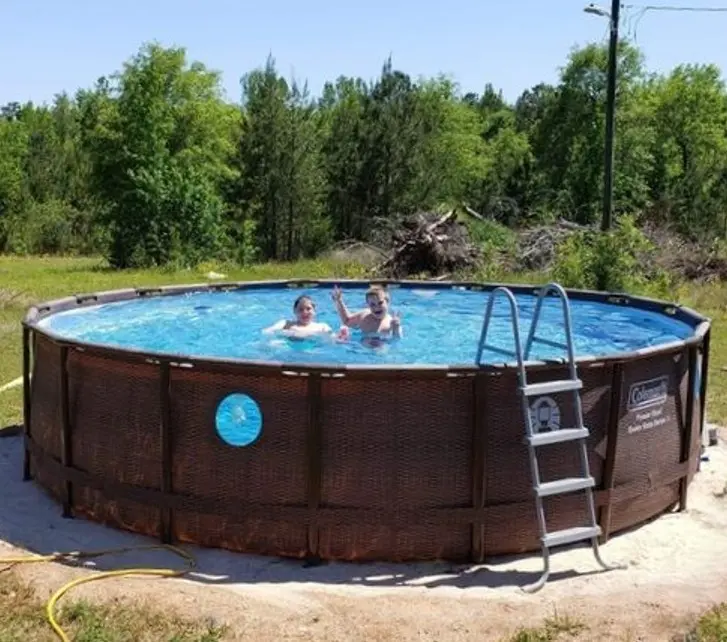 Coleman 18 ft x 48" Round Metal Frame Above Ground Swimming Pool Set