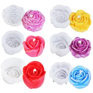Flower Molds for Candle Making, Including 6 Count Flower Silicone Candle Mold, Silicone Molds for Soy Wax, Beeswax, Candle Making, Resin Craft - LET'S RESIN