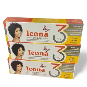 Icona London 3 Cream Triple Action Pack of 3 Moisturizers for Skin Repair Antifungal Anti-Inflammatory Antibacterial
