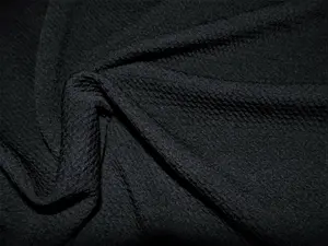 Bullet Textured Liverpool Fabric 4 way Stretch Black S11